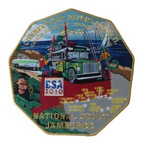 BSA CONNECTICUT RIVERS COUNCIL  2010 JAMBOREE  large center PATCH sea bus